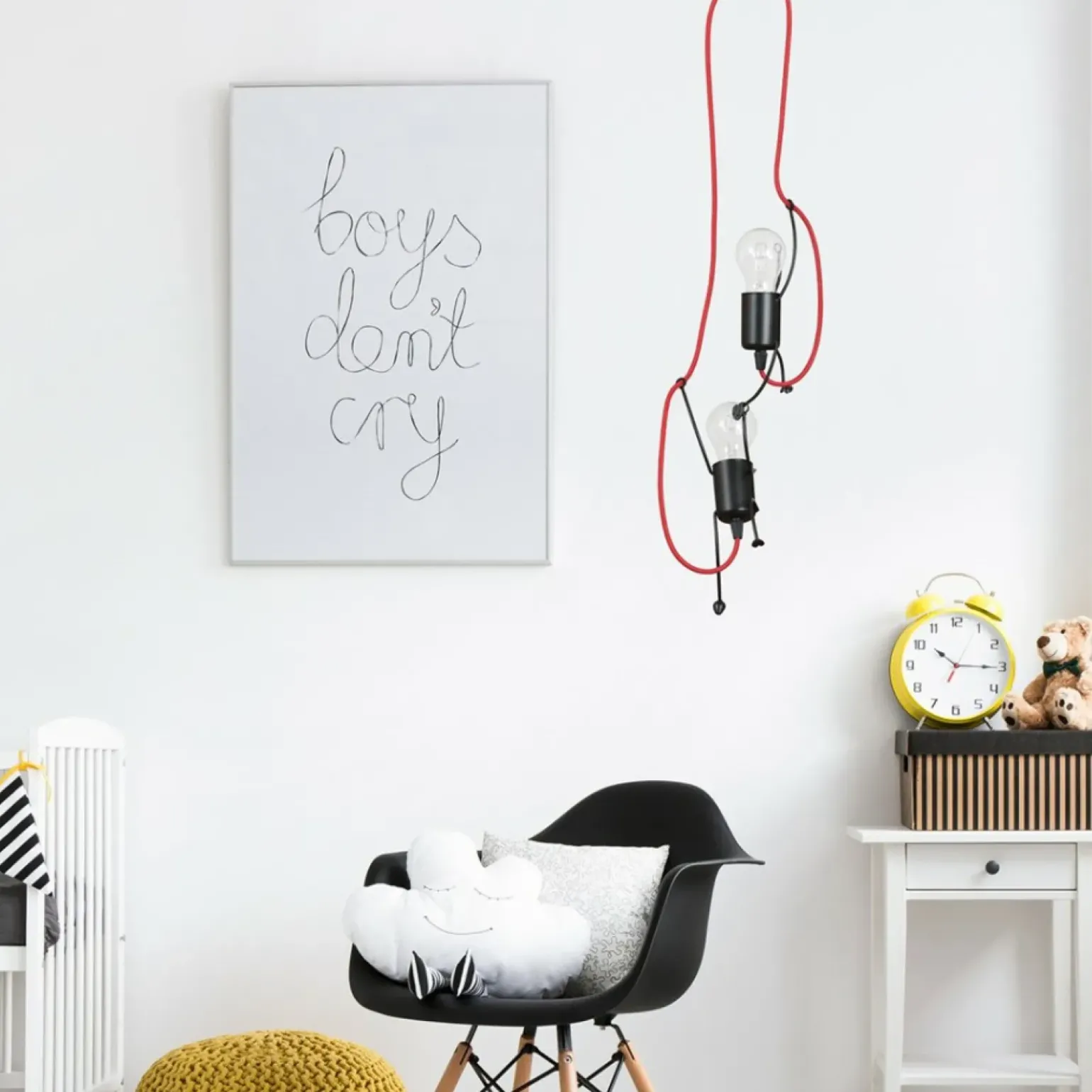 Best Czerwona lampa wisząca o nietuzinkowym kształcie 537/2 | Kaja Żyrandole Nowoczesne