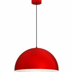 Online Czerwona lampa wisząca z półkulistym kloszem LX 3005 z serii SINGLE Żyrandole Nowoczesne