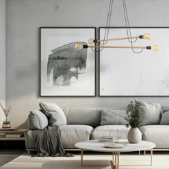 Best Czterokierunkowa, drewniana lampa wisząca TK 4952 z serii HELIX WOOD Żyrandole Nowoczesne