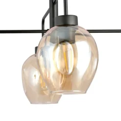 Discount Czteropunktowa, czarna lampa sufitowa 1165/4 LUKKA | Kaja Oświetlenie Żyrandole Nowoczesne