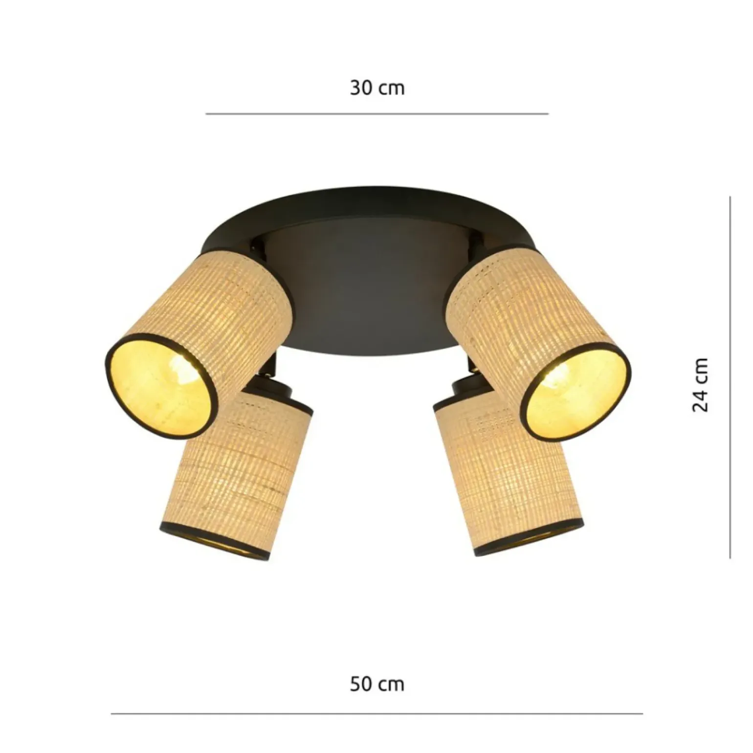 Sale Czteropunktowa lampa sufitowa w stylu eco 1151/4PREM YOGA | Kaja Żyrandole Nowoczesne