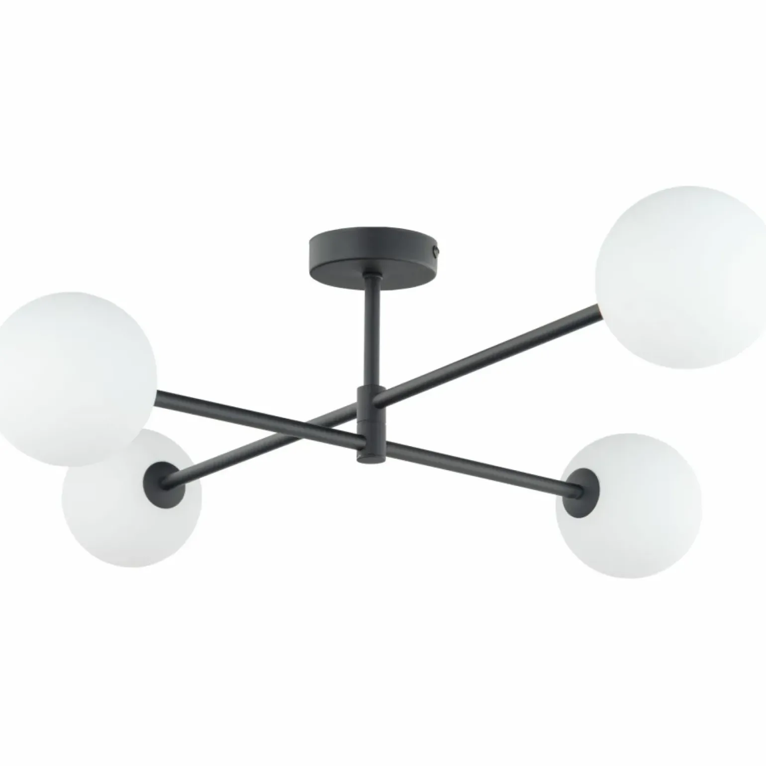 Store Czteroramienna, czarna lampa sufitowa do sypialni TK 4735 - SARIUS Żyrandole Nowoczesne