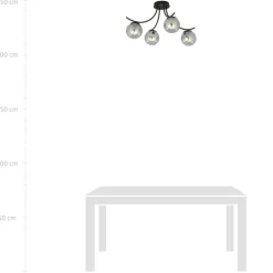 Clearance Czteroramienna lampa sufitowa z kloszami 1110/4 BOSTON | Kaja Żyrandole Nowoczesne