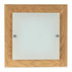 Sklep Kaja Dębowa lampa sufitowa, retro plafon LED 4022974 FINN | Kaja