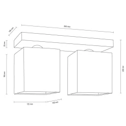 Sklep Kaja Dębowa, prosta lampa sufitowa do sypialni 2284274 INGER | Kaja