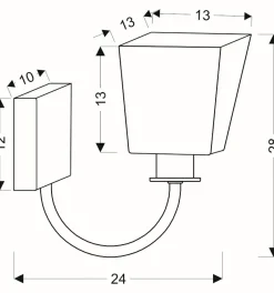 Sklep Kaja Dekoracyjna czarno-złota lampa ścienna 21-74225 z serii SCHUBERT