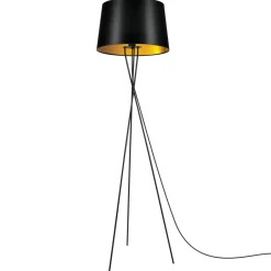 Sklep Kaja Dekoracyjna, czarno-złota lampa podłogowa K-4358 | Kaja Oświetlenie