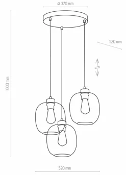 Store Dekoracyjna, kolorowa lampa wisząca TK 3184 ELIO | Kaja Oświetlenie Żyrandole Nowoczesne