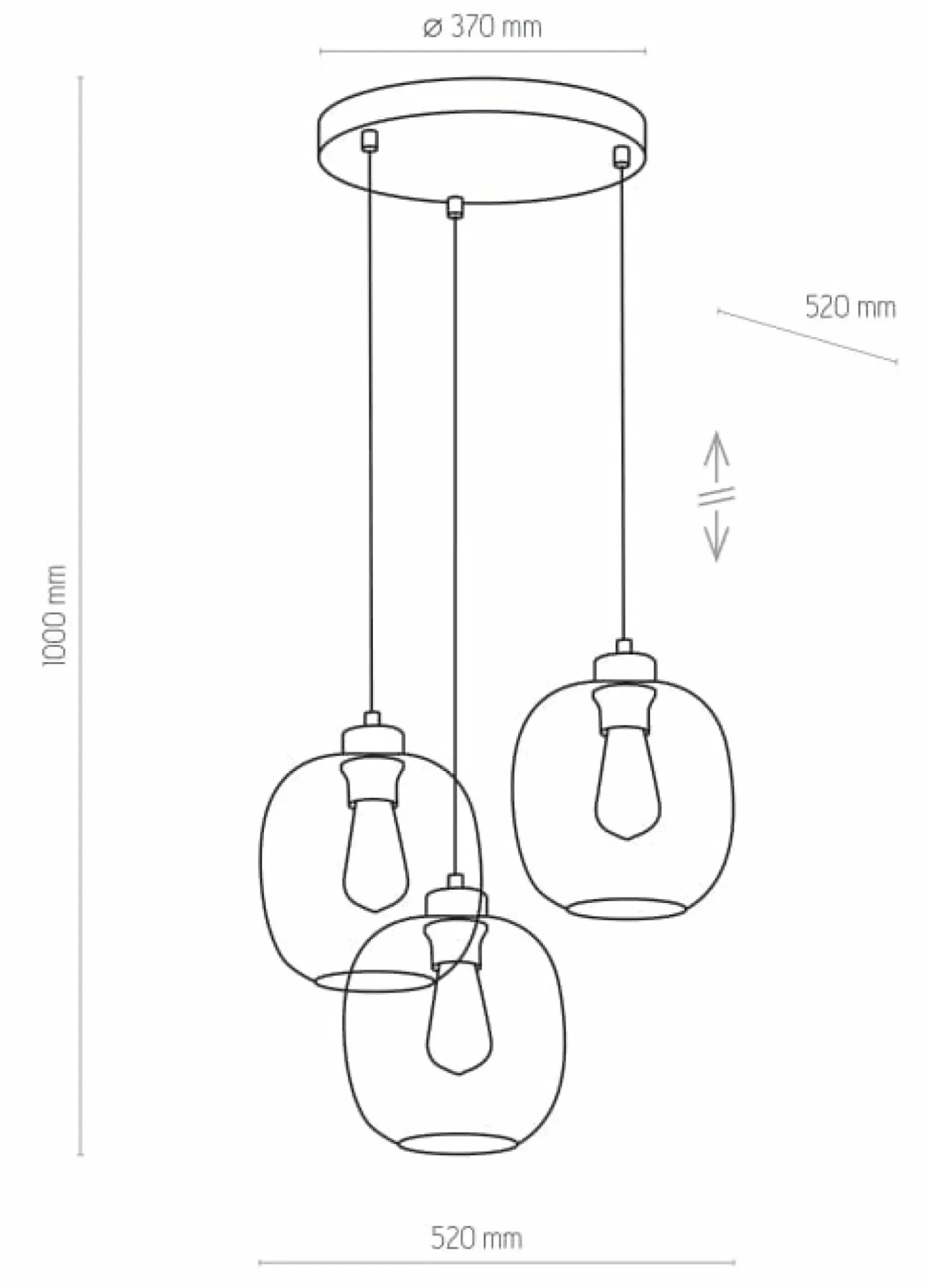 Store Dekoracyjna, kolorowa lampa wisząca TK 3184 ELIO | Kaja Oświetlenie Żyrandole Nowoczesne