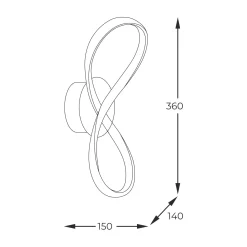 Sklep Kaja Dekoracyjna lampa ścienna LED do salonu 20026W-GD FERMI | Kaja