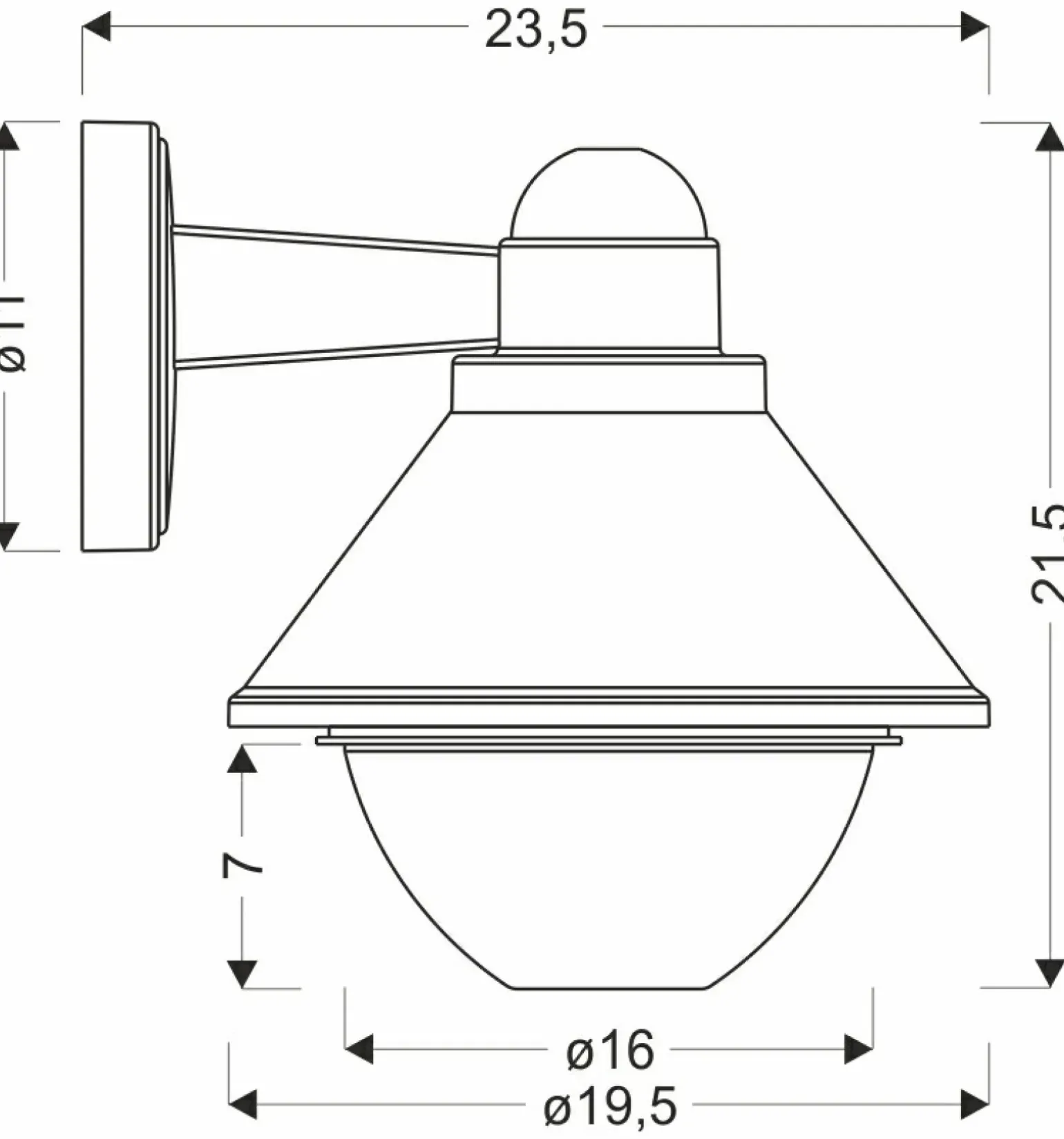 Sklep Kaja Dekoracyjna lampa ścienna na elewację 21-32362 SAGINIA | Kaja
