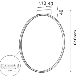 Sklep Kaja Dekoracyjna lampa ścienna LED ⌀57cm 4000K ANT 4305 AGARO | Kaja