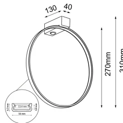 Sklep Kaja Dekoracyjna lampa ścienna koło ⌀27cm 4000K ANT 4307 AGARO | Kaja