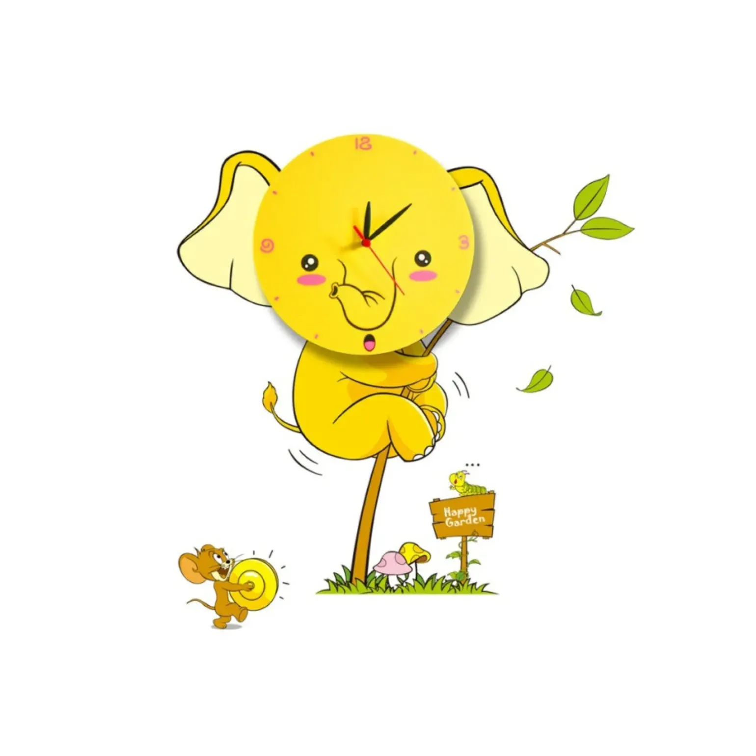 Sklep Kaja Dekoracyjna lampa ścienna LED z zegarem ML147 ELEPHANT | Kaja