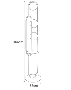 Sklep Kaja Dekoracyjna lampa podłogowa z półką K-4963 | Kaja Oświetlenie