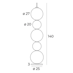 Sklep Kaja Dekoracyjna lampa podłogowa LED 140cm MX F0058 TAMA | Kaja