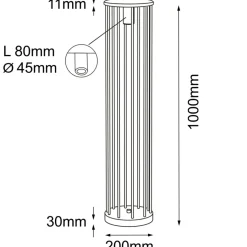Sklep Kaja Dekoracyjna lampa stojąca do ogrodu 100cm ANT 9907 HAGI | Kaja