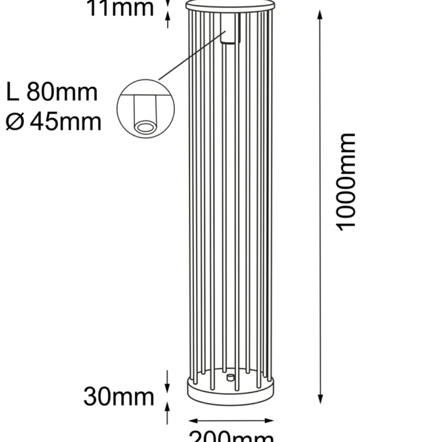Sklep Kaja Dekoracyjna lampa stojąca do ogrodu 100cm ANT 9907 HAGI | Kaja