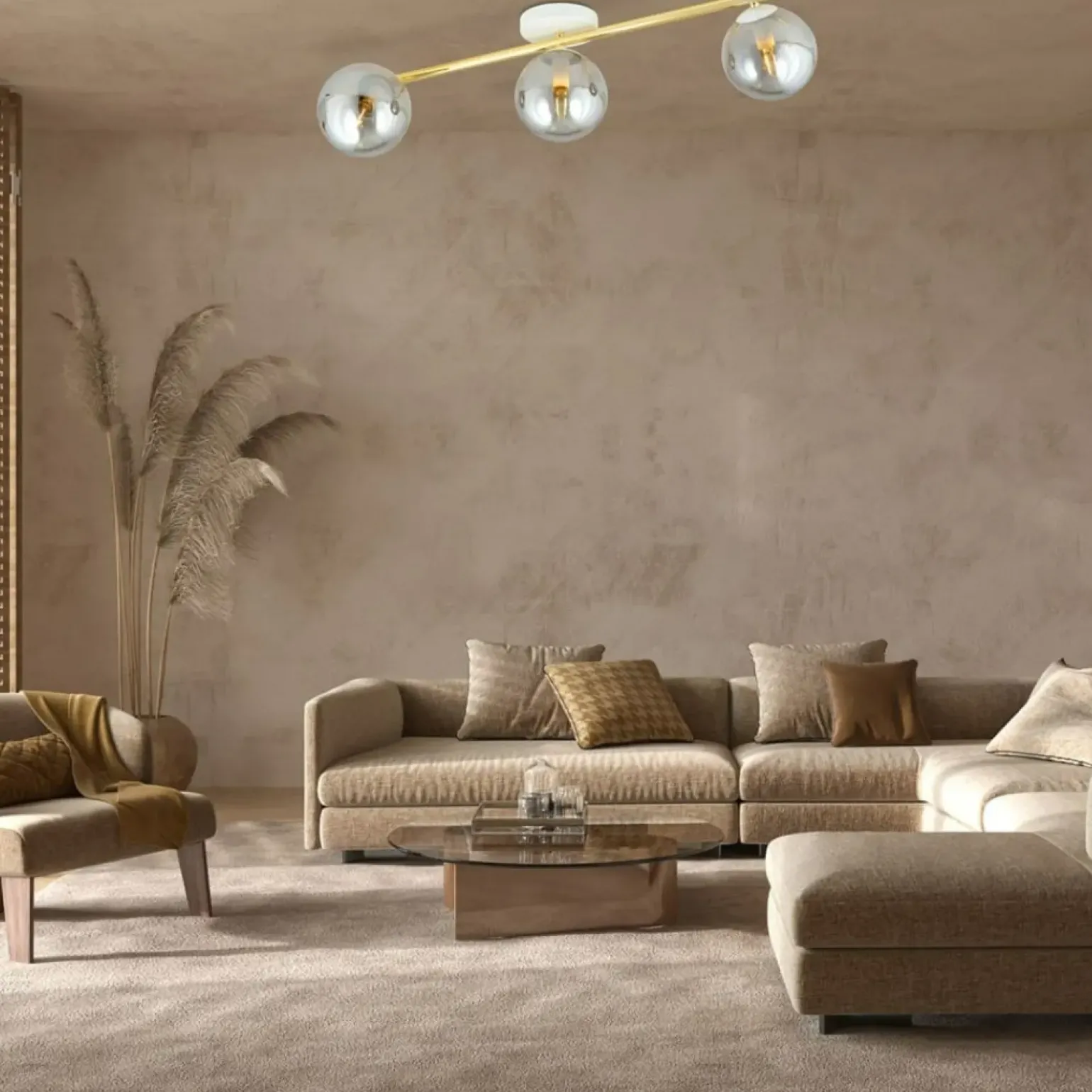 Fashion Dekoracyjna lampa sufitowa z ciemnymi kloszami 1247/3 z serii SPLENDI Żyrandole Nowoczesne