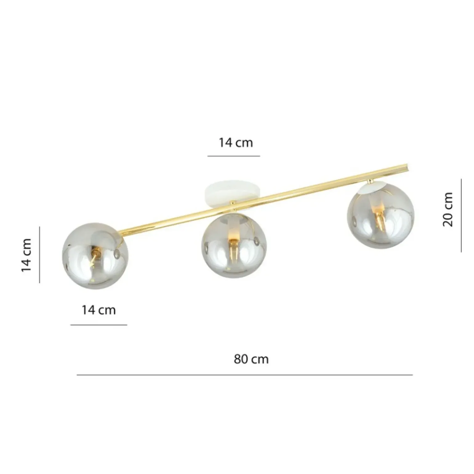 Fashion Dekoracyjna lampa sufitowa z ciemnymi kloszami 1247/3 z serii SPLENDI Żyrandole Nowoczesne