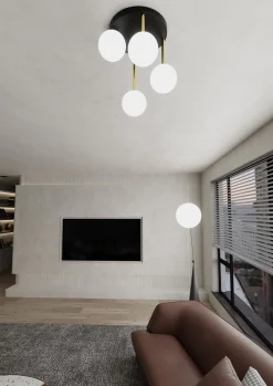 Sklep Kaja Dekoracyjna lampa sufitowa z białymi kloszami 1260/4 z serii DOLCE