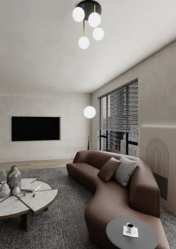 Sklep Kaja Dekoracyjna lampa sufitowa z białymi kloszami 1260/4 z serii DOLCE