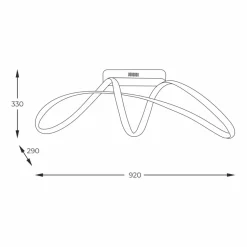 Sklep Kaja Dekoracyjna lampa sufitowa LED do sypialni 20026C-GD FERMI | Kaja