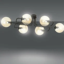 Best Sale Dekoracyjna lampa sufitowa z miodowymi kloszami 833/6A | Kaja Żyrandole Nowoczesne
