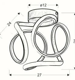 Outlet Dekoracyjna lampa sufitowa LED A0005-210 DOUGLAS | Kaja Oświetlenie Żyrandole Nowoczesne