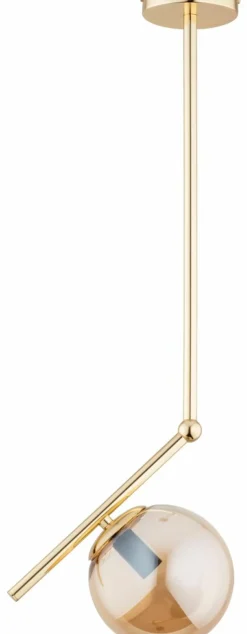 Cheap Dekoracyjna lampa sufitowa z bursztynową kulą AL 61123 LIBERTY | Kaja Żyrandole Nowoczesne