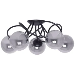 Sale Dekoracyjna lampa sufitowa w kolorze grafitu K-5117 z serii RUBI Żyrandole Nowoczesne