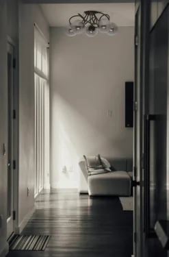 Sale Dekoracyjna lampa sufitowa w kolorze grafitu K-5117 z serii RUBI Żyrandole Nowoczesne