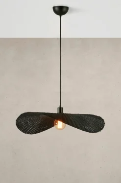 Cheap Dekoracyjna lampa wisząca, czarny kapelusz 108678 RAYO | Kaja Żyrandole Nowoczesne