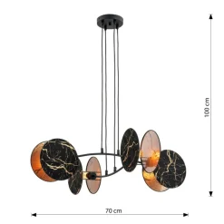 Cheap Dekoracyjna lampa wisząca do salonu 1327/4 MOTIF | Kaja Oświetlenie Żyrandole Nowoczesne