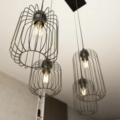 Best Dekoracyjna lampa wisząca, regulowana wysokość 1365/4 z serii VANDER Żyrandole Nowoczesne