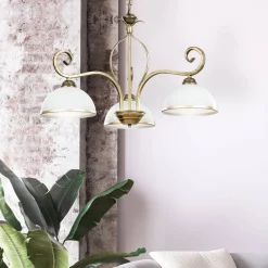 Sklep Kaja Dekoracyjna lampa wisząca retro, antyczne złoto 149/3 WIVARA | Kaja