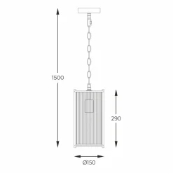 Store Dekoracyjna lampa wisząca w stylu glamour 2200131P-1 MARMO | Kaja Żyrandole Nowoczesne
