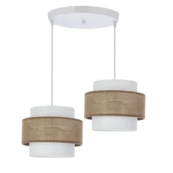 Fashion Dekoracyjna lampa wisząca z dwoma abażurami 32-18045 z serii JUTA Żyrandole Nowoczesne