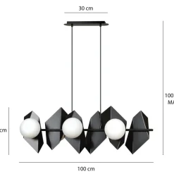 Clearance Dekoracyjna lampa wisząca na sześć żarówek 636/6 | Kaja Oświetlenie Żyrandole Nowoczesne