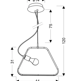 Hot Dekoracyjna lampa wisząca LED + E27 A0023-320 IKARIA | Kaja Żyrandole Nowoczesne