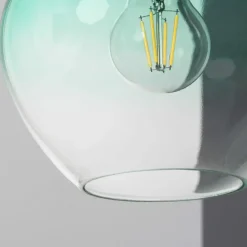 Best Sale Dekoracyjna lampa wisząca, kolorowy klosz ABR-BSE27 BLUESKY | Kaja Żyrandole Nowoczesne