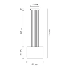 Sklep Kaja Dekoracyjna lampa wisząca - mosiądz 123cm ANT 9492 IHI | Kaja