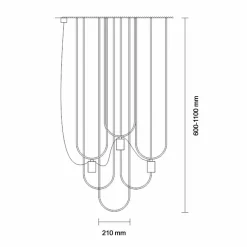 Store Dekoracyjna lampa wisząca na 3 żarówki ANT 9786 UDIN | Kaja Oświetlenie Żyrandole Nowoczesne