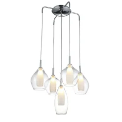 Shop Dekoracyjna lampa wisząca do salonu G9 AZ3076 AMBER | Kaja Oświetlenie Żyrandole Nowoczesne