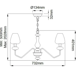 Sklep Kaja Dekoracyjna lampa wisząca, 5xE14 DL-ARMAND5-AB z serii ARMAND