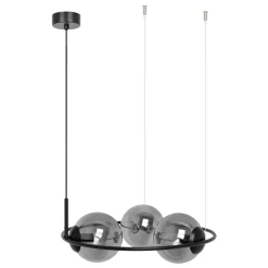 Flash Sale Dekoracyjna lampa wisząca z okręgiem i kloszami K-5114 z serii DAVOS Żyrandole Nowoczesne