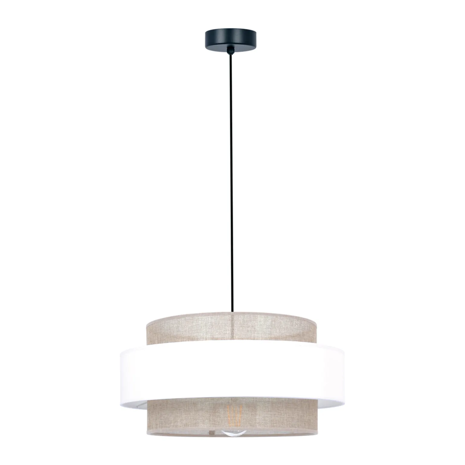 Sklep Kaja Dekoracyjna lampa wisząca, szeroki abażur K-5271 z serii CEZAR