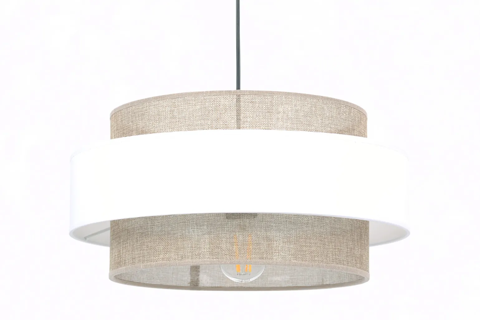 Sklep Kaja Dekoracyjna lampa wisząca, szeroki abażur K-5271 z serii CEZAR