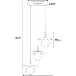 Cheap Dekoracyjna lampa wisząca z ruchomymi tarczami K-5375 z serii SANTE Żyrandole Nowoczesne