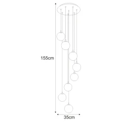 Outlet Dekoracyjna lampa wisząca do nowoczesnego salonu K-5557 z serii DO Żyrandole Nowoczesne